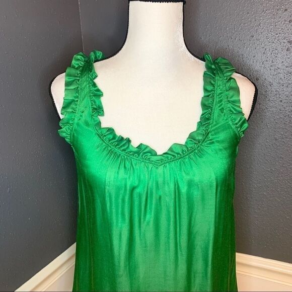 Rebecca Taylor Silk Ruffle tie back tank blouse - Picture 4 of 7